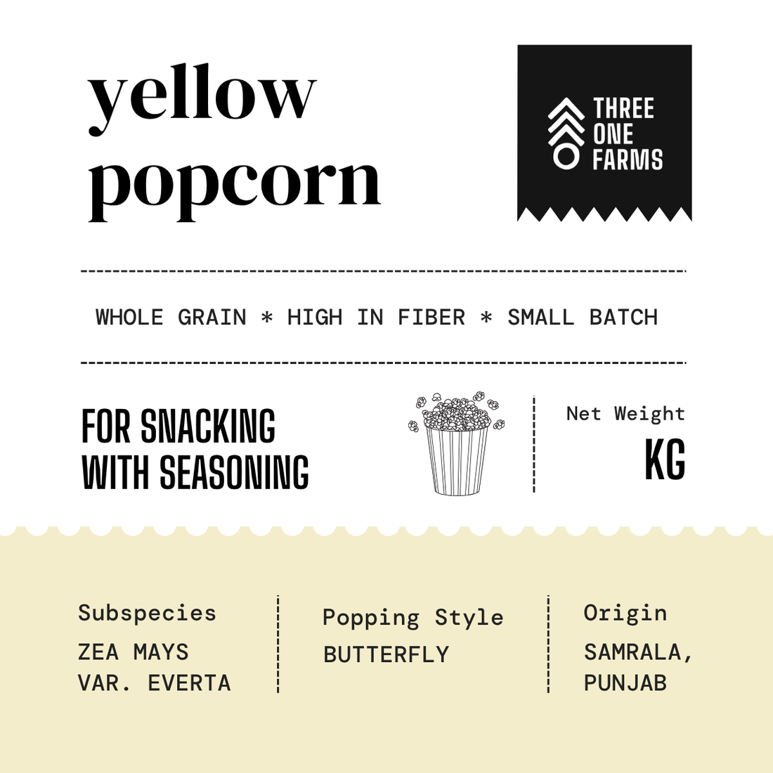 Yellow Butterfly Popcorn