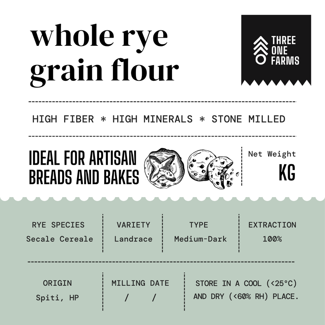 Whole Rye Grain Flour